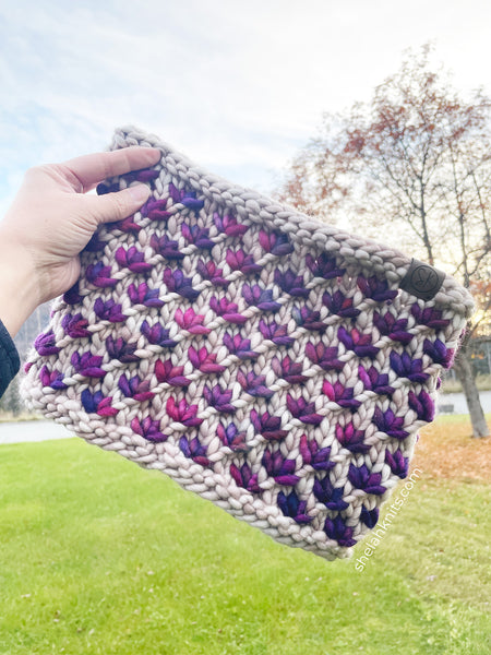 Lotus Flower Cowl and Beanie Set - Merino Wool - Limited Item