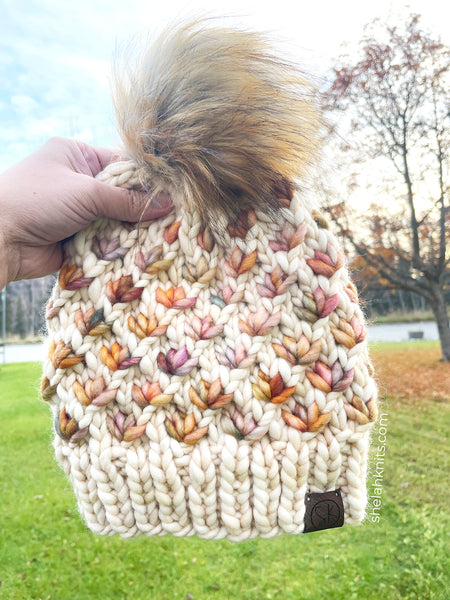 Lotus Flower Cowl and Beanie Set - Merino Wool - Limited Item
