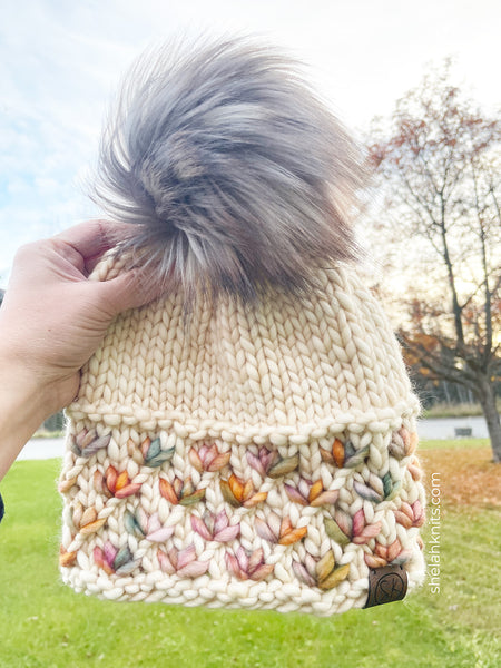 Lotus Flower Cowl and Beanie Set - Merino Wool - Limited Item