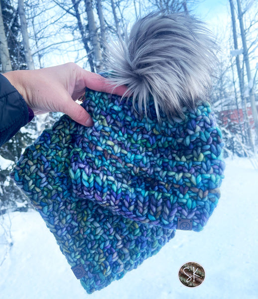 Mossy Birch Beanie and Cowl Set Knitting Patterns