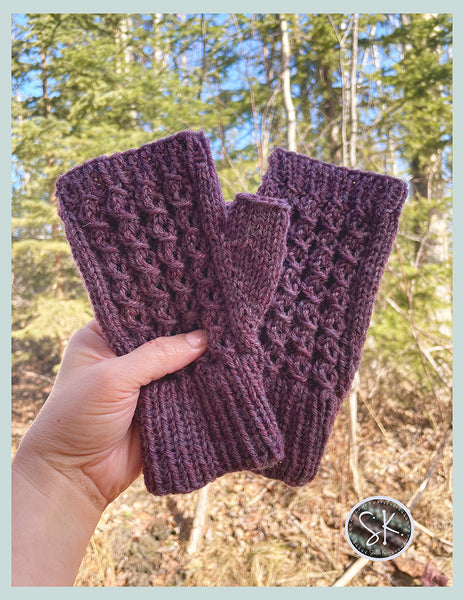 Berry Picker Knit Mittens with Fingerless Option Pattern