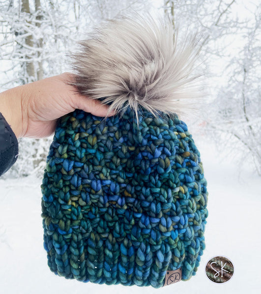 Mossy Birch Beanie and Cowl Set Knitting Patterns