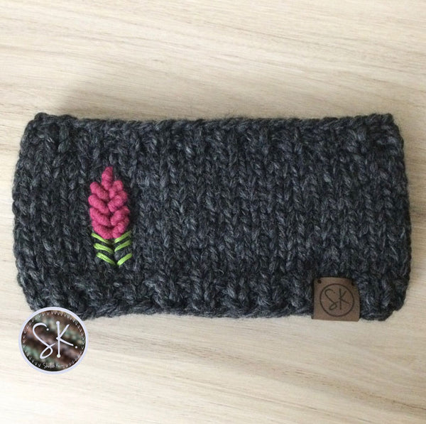 Fireweed Chunky Headbands/Ear Warmers in Charcoal