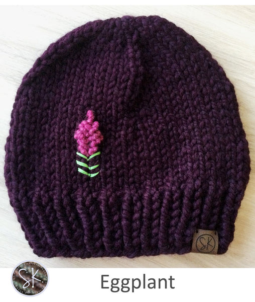 Fireweed Chunky Hats in Eggplant