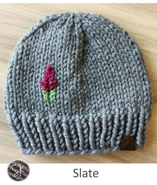 Fireweed Chunky Hats in Slate