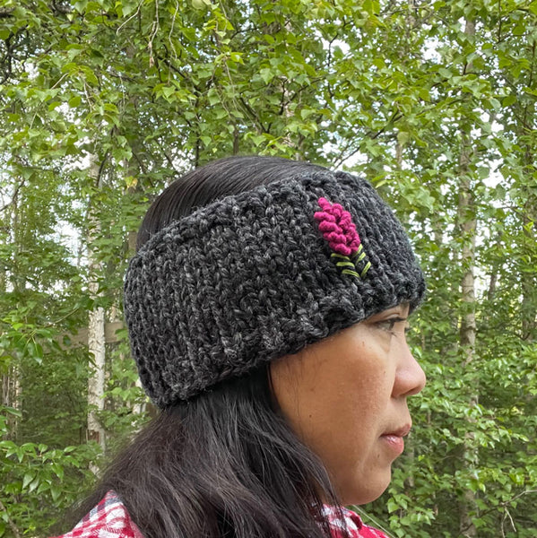 Fireweed Chunky Headbands/Ear Warmers in Charcoal