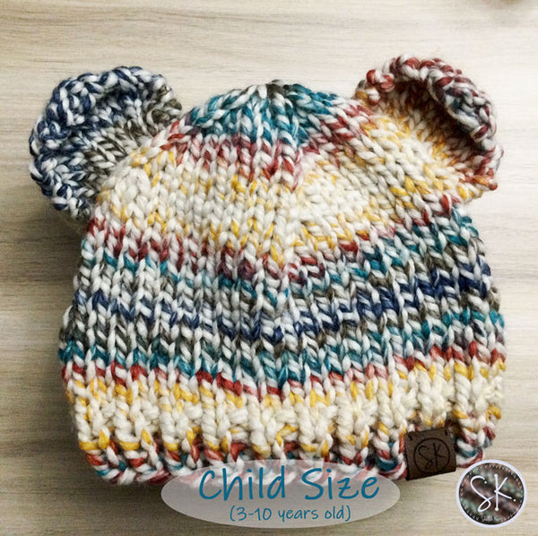 Bear Cub Knit Hats - Child Size