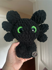 Amigurumi Mini Night/Light Dragon with Glow in the Dark Eyes