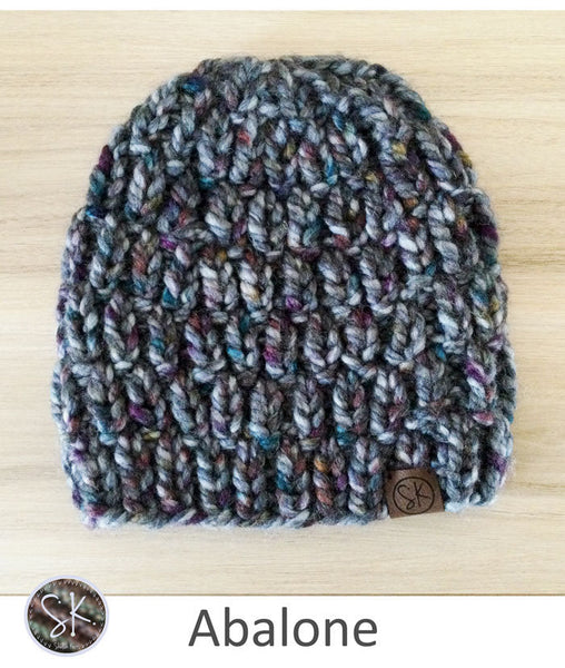 Long Raindrops Stitch Knit Hat