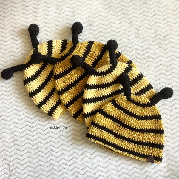 Bumblebee Crochet Beanies