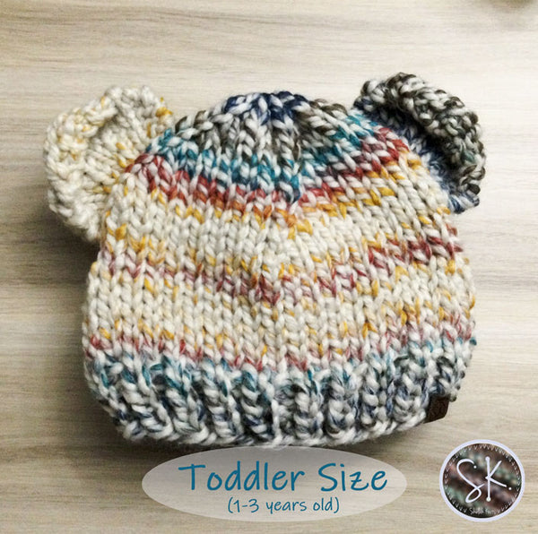 Bear Cub Knit Hats - Toddler Size