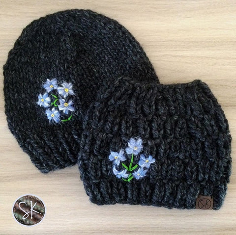 Forget-Me-Not Chunky Hats in 2 styles