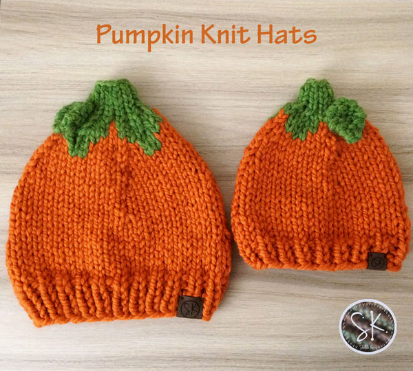 Pumpkin Knit Hats